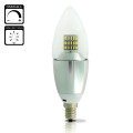 7W Dimmable LED B35 E12 Candle Light Bulb 50W-70W Incandescent Bulb Equivalent Cool White(6500K) 700 Lumens Silver Alumium Lamp