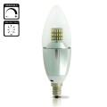 7W Dimmable LED B35 E12 Candle Light Bulb 50W-70W Incandescent Bulb Equivalent Soft White(3000K) 700 Lumens Silver Alumium Lamp