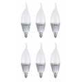 6-Pack Daylight 5W LED Candle Bulb, LED Candelabra Light Bulb, E12 base, Flame Shape, 40 Watt Replacement, Candle LED, Candelabra LED