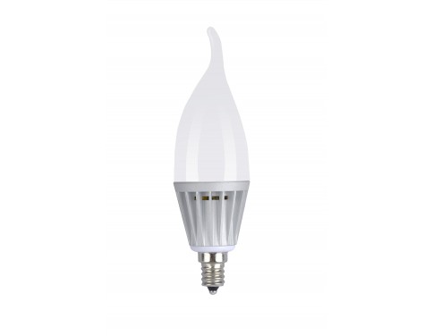 6-Pack Daylight 5W LED Candle Bulb, LED Candelabra Light Bulb, E12 base, Flame Shape, 40 Watt Replacement, Candle LED, Candelabra LED