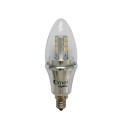 Bullet Top Natural Daylight 4000k Dimmable Omailighting E12 LED Candelabra Base Bulb 6 watt LED Chandelier Bulbs