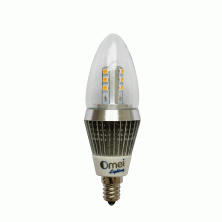 6-Pack LED 60-Watt B10 Candelabra led e12 5w Dimmable Warm White light bulb bulbs