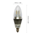 6-Pack LED 60-Watt B10 Candelabra led e12 5w Dimmable Warm White light bulb bulbs