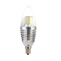 LED Candelabra Bulb 7w, 4-Pack, Warm White, 60w E12 Candelabra bulbs Replacement,e12 ceiling fan bulb, bullet top small size