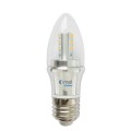 6-Pack Dimmable 60w E26 medium base 6w led chandelier light bulbs bullet top incandescent candle bulb