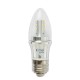 Dimmable 60w E26 medium base 6w led chandelier light bulbs bullet top incandescent candle bulb