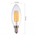 6-Pack led filament bulb 3000k candle led e12 400 lumens 40 watt vintage led bulb bulbs