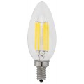 LED Filament Candelabra Dimmable E12 Base 6 Watt 60 Watt Equal Torpedo Tip Bulb
