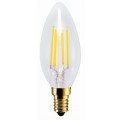 Retro Filament LED Candelabra Torpedo Light Bulb, C32, Clear, 4 Watt, 2600K, Dimmable, Replacement for 35 Watt Classic Light Bulb