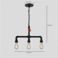 Pendant Light Ambient Light Mini Style Pipe Chandeliers Rustic / Lodge Vintage Retro Ceiling Lighting Fixture for Dining Room, Kitchen