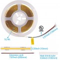 LED Strip Lights, COB Uniform Glow Bendable Tape Lights, 10mm Width 16.4 ft Cuttable Night Light, 4000K Daylight, Flexible Cabinet Rope Lighting for Bookcase, Counter, Bedroom