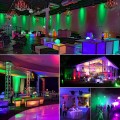 USB Par Lights, 9W 6LEDs RGB Stage Lights 2 Pack, Remote Control for DJ Gigs Wedding Church Christmas Party Stage Lighting
