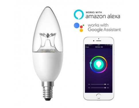 LED Candalabra Bulb E12 Base Smart Light Bulbs, Dimmable E12 Ceiling Fan Light Bulb 40W Equivalent, Candle Bulb Chandelier Kitchen Light Works with Alexa HomeKit Google Assistant IFTTT