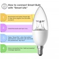 LED Candalabra Bulb E12 Base Smart Light Bulbs, Dimmable E12 Ceiling Fan Light Bulb 40W Equivalent, Candle Bulb Chandelier Kitchen Light Works with Alexa HomeKit Google Assistant IFTTT