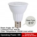 E17 Reflector R14 Bulb, E17 LED Light Bulb Used for Reading Lamp, Cabinet Lamp, Desk Lamp, 5 Watt, Warm White 3000K Available Non-dimmable (1 Pack)