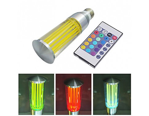 E26/E27 3 W High Power LED 200 LM RGB/Color-Changing Remote-Controlled/Decorative Candle Bulbs AC 100-240 V