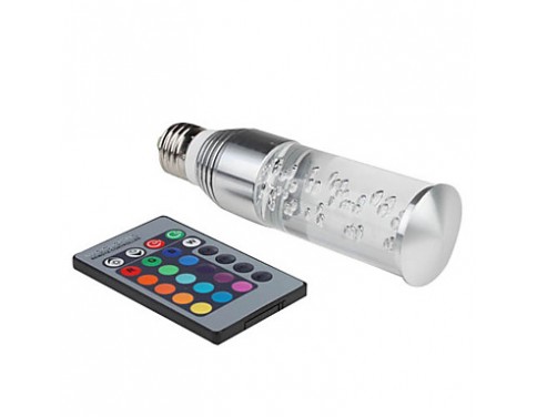 E26/E27 3 W High Power LED 270 LM RGB/Color-Changing Remote-Controlled/Decorative Candle Bulbs AC 85-265 V
