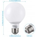 G25 LED Globe Light Bulbs, 60W Equivalent, Dimmable, 2700K Soft White, 6W Vanity Light Bulb, UL-Listed, E26 Base, Pack of 6
