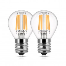 2-Pack 4-Watt (40-Watt Equivalent) S11/G45 E17 Base Edison Not Dimmable LED Light Bulb in Warm White 2700K