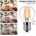 6-Pack E17 Base LED Globe Bulb, Incandescent Equivalent, 4.5W=45W Mini S11 LED Filament Replacement Bulb, E17 Intermediate Base, for Home Light Fixtures Decorative, Non-dimmable 