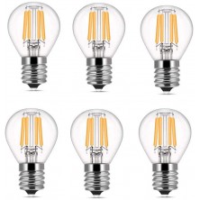 6-Pack E17 Base LED Globe Bulb, Incandescent Equivalent, 4.5W=45W Mini S11 LED Filament Replacement Bulb, E17 Intermediate Base, for Home Light Fixtures Decorative, Non-dimmable 