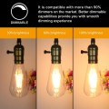 E26 Medium Base Lamp, ST21(ST64) Antique Shape, Clear Glass Cover, 80W Equivalent, 3 Pack