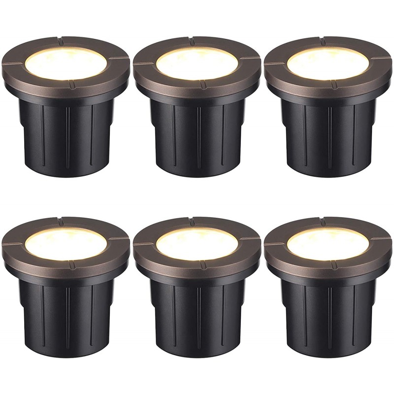 LEONLITE LED Low Voltage Landscape Lights, Well Lights, 6w, 12-24V, IP67  Waterproof, UL Listed, 3000K