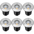 Landscape Lights 5W LED Outdoor Pathway Lights 12V 24V Low Voltage Waterproof Spotlights for Indoor Outdoor Step Deck Yard Garden Patio,Warm White(6 Pack)