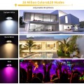 OmaiLighting Landscape Lights Outdoor,Color Change Led Stage Landscape Lighting,RGB Bluetooth Smart Floodlights APP Control,16 Million Colors Spotlight Flood Lamp for Garden Yard Tree Decoration