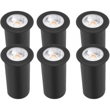 LED Inground Light Landscape Lighting, 5W LED Outdoor Well Light, UL Listed Linkable Pathway Lights, IP67 Waterproof Deck Light, 3000K Outdoor Lighting for Yard,Lawn,Garden,Patio,Pack of 6