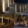 LED Inground Light Landscape Lighting, 5W LED Outdoor Well Light, UL Listed Linkable Pathway Lights, IP67 Waterproof Deck Light, 3000K Outdoor Lighting for Yard,Lawn,Garden,Patio,Pack of 6