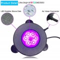 LED Lighting Aquarium Air Stone, 3W Submersible Fish Tank Bubble Stone, RGB Color Changing Underwater Air Pump Stones