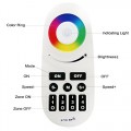 WiFi Compatible RGB+White Controller Kit: 4pcs RGBW Multi Zone Controllers + RF Remote - 4-zone RGBW LED Controller - Compatible with Smartphone/Tablet PC (Hub not included)