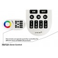 WiFi Compatible RGB+White Multi Zone Controller w/ RF Remote - 4 Zone RGBW LED Controller - Compatible with Smartphone/Tablet PC (Hub not included)
