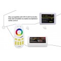 WiFi Compatible RGB+White Controller Kit: 4pcs RGBW Multi Zone Controllers + RF Remote - 4-zone RGBW LED Controller - Compatible with Smartphone/Tablet PC (Hub not included)