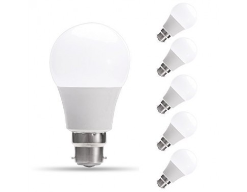 6-Pack 9W A60 B22 LED Bulbs, 60W Incandescent Bulbs Equivalent, Day White, 6000K,810lm, Bayonet LED Light Bulbs [Energy Class A+] [Energy Class A+]