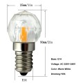 2-Pack LED Warm Glow E14 SES Small Edison Screw Pure Solid K9 Glass Crystal LED Light Bulb, Dimmable 240V 3W (30W)