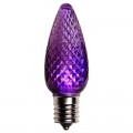 C9 LED Christmas Lamp Dimmable Purple LED Replacement Lamps, Pack of 25
