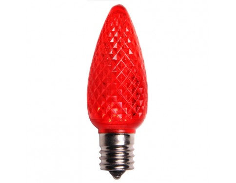 C9 LED Christmas Lamp Dimmable Red LED Replacement Lamps, Pack of 25