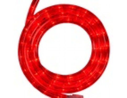 18' Red LED Rope Light, 2 Wire 1/2", 120 Volt