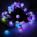 LED Color-Changing Linkable 16 Feet Christmas Light String with 50 RGB Globes With Green Wire