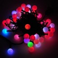 LED Color-Changing Linkable 16 Feet Christmas Light String with 50 RGB Globes With Green Wire