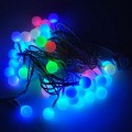 LED Color-Changing Linkable 16 Feet Christmas Light String with 50 RGB Globes With White Wire