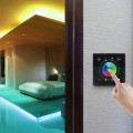 RGBW LED Dimmer Wall Switch,Wall- Mounted Plastic Cover Touch Panel Switch