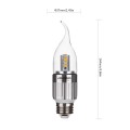 OmaiLighting E26 LED Candelabra Bulbs 7 Watts 60w Incandescent Bulbs LED Replacement Dimmable E27 Edison Base Candelabra Light Bulbs