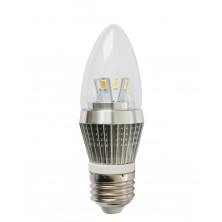 4W Dimmable LED Candle Bulb, LED Candelabra Light Bulb, E26 Medium Base, Torpedo Shape, 25 Watt Replacement, Candle LED, Candelabra LED