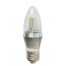 Dimmable 5W LED Candle Bulb, LED Candelabra Light Bulb, E26 Medium Base, Torpedo Shape, 40 Watt Replacement, Candle LED, Candelabra LED