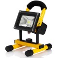 OmaiLighting Warm White 10W LED Work Flood Light Rechargeable Cordless Portable LED Floodlight with Charging Adapter