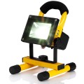 OmaiLighting Warm White 10W LED Work Flood Light Rechargeable Cordless Portable LED Floodlight with Charging Adapter