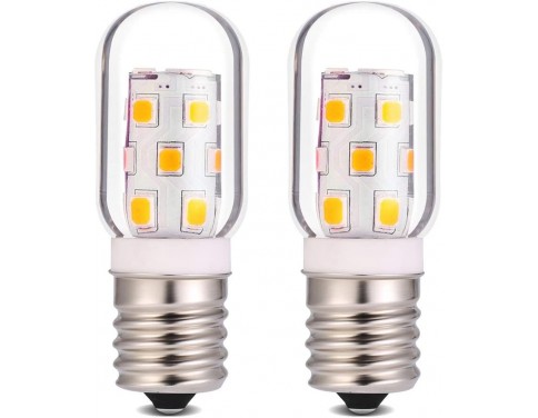 LED Microwave Light Bulb Over Stove Appliance Replacement 40W Incandescent for Refrigerator, Range Hood E17 Intermediate Base 3W 360lm dimmable Pack of 2